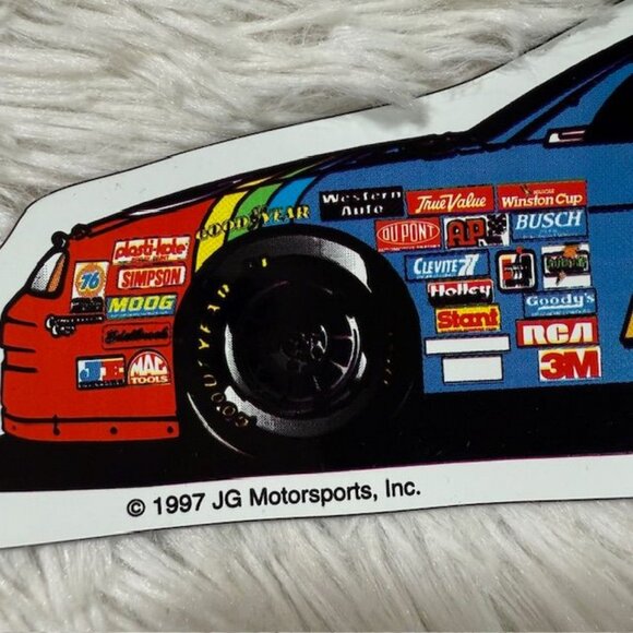 Vintage Jeff Gordon Nascar Heart -Shaped Tin + Dupont 24 Racing Car Magnet Set - Picture 10 of 14